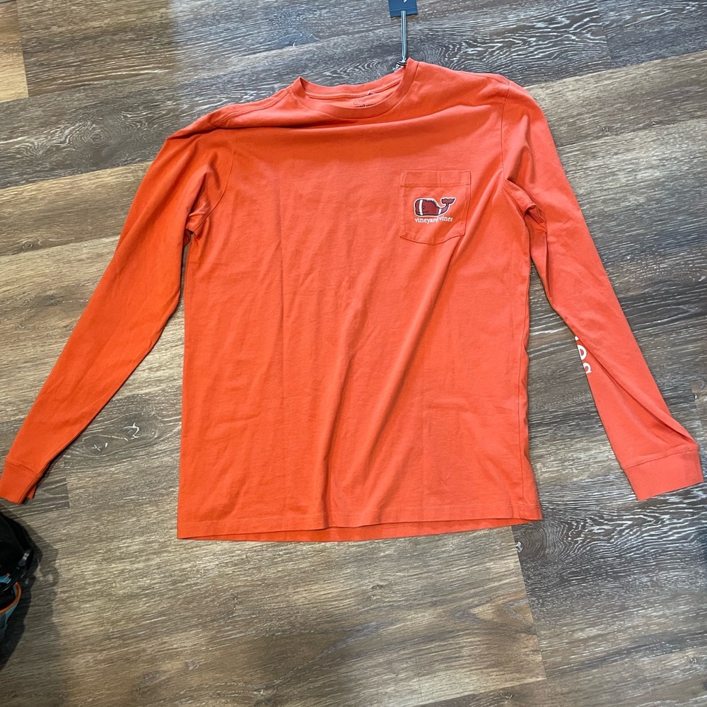 COPY - Vineyard vines orange football shirt NWT